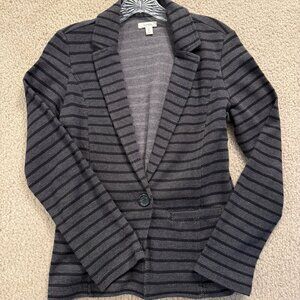 EUC Caslon Knit Blazer, S, Grey/Black